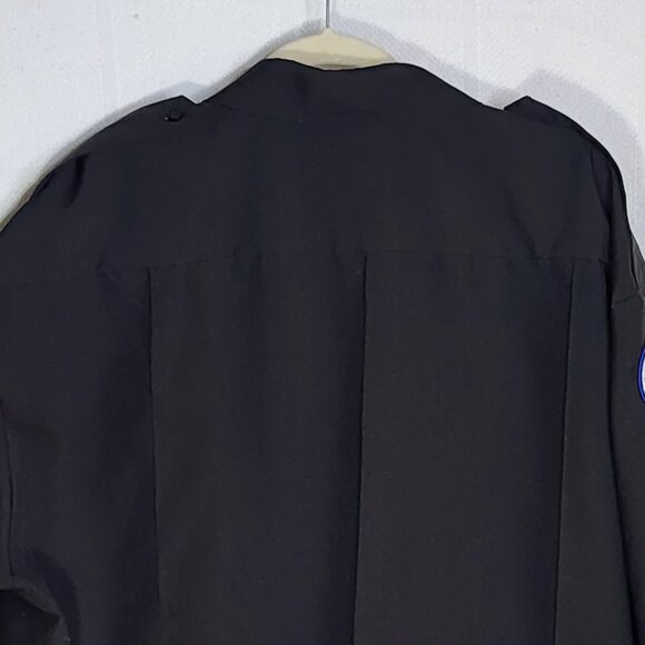 National Patrol Permanent Press Black SS Allied Universal EMT Work Shirt 19-19.5 - Picture 8 of 16